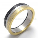 Three Loops Three colors Titanium Ring 20211