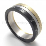 Three Loops Three colors Titanium Ring 20211