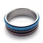 Three Loops Three colors Titanium Ring 20223