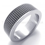 Compact Texture Titanium Ring 20224
