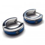 Blue Titanium Diamond Earrings 18091