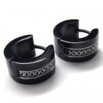 Black Titanium Loop Earrings 18094