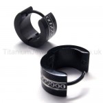 Black Titanium Loop Earrings 18094