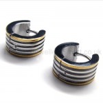 Titanium Groove Loop Earrings 18096