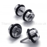 Titanium Barbell Earrings 18455