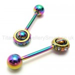 Color Magic Stick Titanium Diamond Earrings 18530