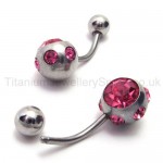 Slim Titanium Purple Diamond Earrings 18536