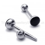 Silver Slim Titanium Earrings 18538