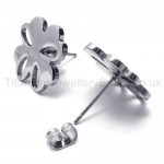 Silver Flower Titanium Earrings 18557