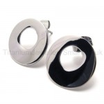 Silver Loop Titanium Earrings 18559