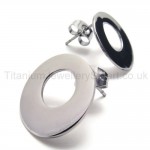 Silver Loop Titanium Earrings 18559