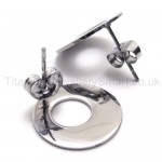 Silver Loop Titanium Earrings 18559