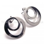 Silver Two-loop Titanium Earrings 18561