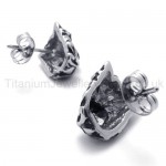 Retro Lion Cool Titanium Earrings 20334