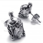 Helmet Retro Titanium With Diamond Earrings 20343