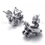 Frog Prince Retro Titanium Earrings 20346