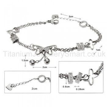 Flying Butterfly Titanium Bracelet