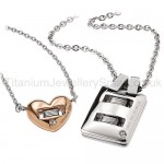 "Love You So Much" Titanium Lovers Pendants