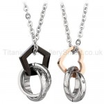 Three Circles Titanium Lovers Pendants