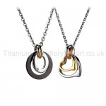 Two Circles Titanium Lovers Pendants