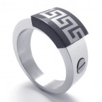 Black Accent Titanium Ring 20917