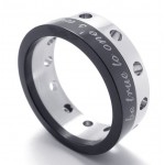 Half Black Titanium Ring 20919