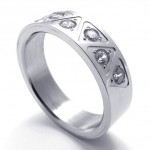 Rhinestone Titanium Ring 20465