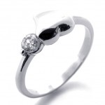 Rhinestone Titanium Ring for Women 20578