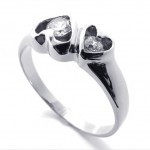 Rhinestone Women's Titanium Ring 20579