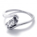 Rhinestone Women's Titanium Ring 20583