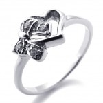 Rhinestone Titanium Ring for Women 20590