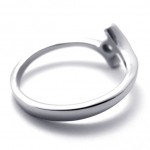 Rhinestone Titanium Ring for Women 20592