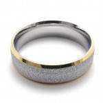 Gold Accent Pearl Titanium Ring 20810