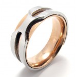 Rose Gold Titanium Ring 20812