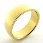 Gold Polished Titanium Ring 20808