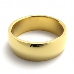 Gold Polished Titanium Ring 20808