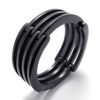 Black Puzzle Titanium Ring 20396