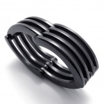 Black Puzzle Titanium Ring 20396