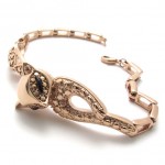 20749 inch Coffee Gold Fox Titanium Bracelet 20749