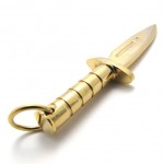 Gold Dagger Titanium Pendant 20365