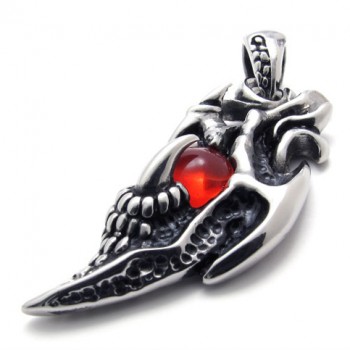 Wings Red Gem Titanium Pendant 20449