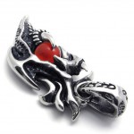 Wings Red Gem Titanium Pendant 20449