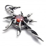 Red Rhinestone Titanium Pendant 20450