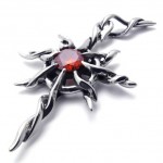 Red Rhinestone Titanium Pendant 20450