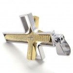 Gold Titanium Cross Pendant 20467