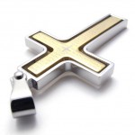 Gold Titanium Cross Pendant 20467