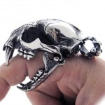 Dinosaur Skull Titanium Pendant 20525