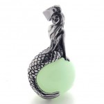 Mermaid Gem Titanium Pendant 20531