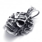 Skull Rhinestone Titanium Pendant 20551