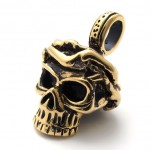 Gold Skull Titanium Pendant 20646